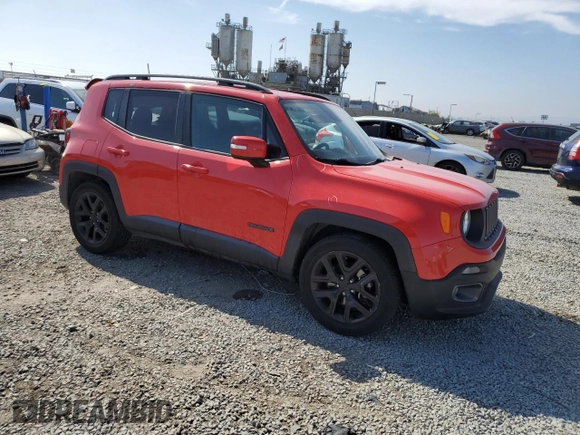2018 Jeep Renegade Latitude with VIN ZACCJABB4JPJ46537, listed as a Copart auction lot 53843355 with 69,536 mi miles and Salvage title. Bid and sale history available at DreamBid. Image 4.