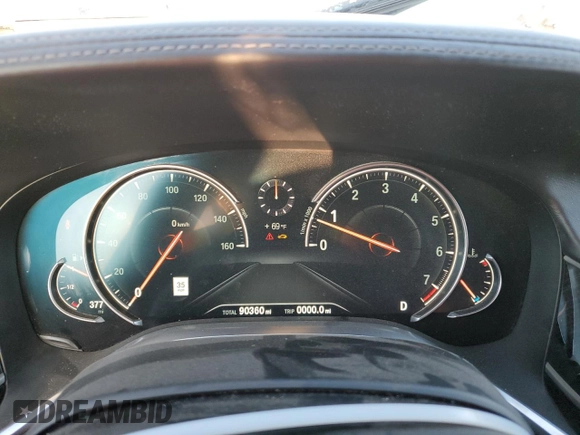2016 BMW 7 Series 750i xDrive with VIN WBA7B0C59GG526741, listed as a Copart auction lot 86312384 with 90,360 mi miles and Salvage title. Bid and sale history available at DreamBid. Image 9.