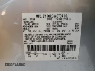2018 Ford Edge SEL with VIN 2FMPK4J96JBC45426, listed as a Copart auction lot 50750215 with 136,734 mi miles and Salvage Title. Bid and sale history available at carsss.com. Image 14.