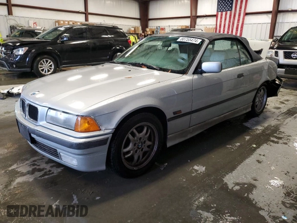 1996 BMW 3-Series 328IC with VIN WBABK8322TET91316, listed as a Copart auction lot 80755474 with 0 mi miles and Salvage Title. Bid and sale history available at carsss.com. Image 1.