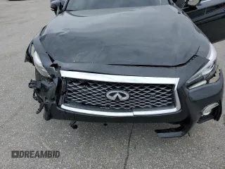 2018 Infiniti Q50 RED SPORT 400 with VIN JN1FV7AR5JM481734, listed as a Copart auction lot 48287625 with 0 mi miles and Salvage Title. Bid and sale history available at carsss.com. Image 12.