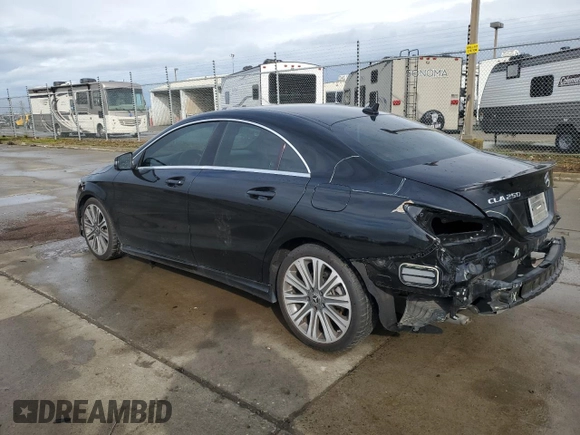 2018 Mercedes-Benz CLA 250 with VIN WDDSJ4EB1JN612712, listed as a Copart auction lot 45273445 with 59,867 mi miles and Salvage title. Bid and sale history available at DreamBid. Image 2.