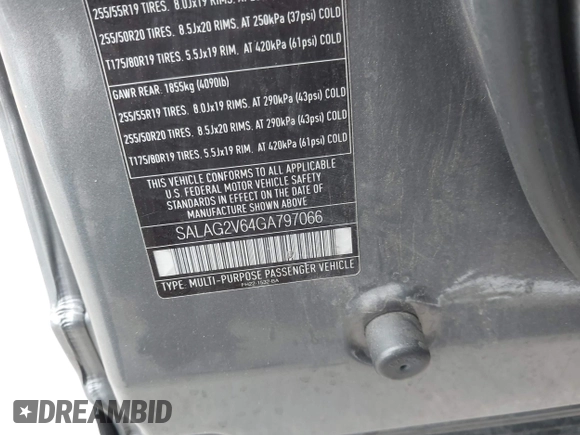 2016 Land Rover LR4 HSE с VIN SALAG2V64GA797066, выставлен на аукционе IAAI как лот 42431393 с пробегом 85 490 миль миль и . История ставок и продаж доступна на DreamBid. Изображение 9.