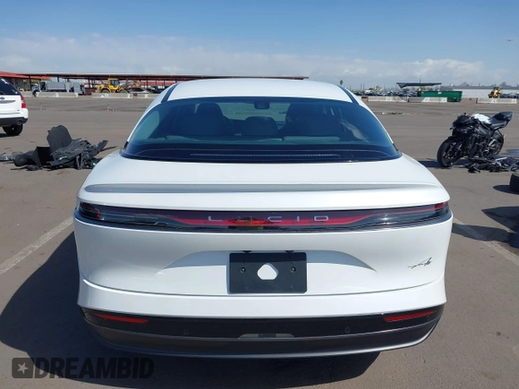 2025 Lucid Air Pure with VIN 50EA1PGA7SA001096, listed as a IAAI auction lot 41950025 with 3,502 mi miles. Bid and sale history available at carsss.com. Image 17.