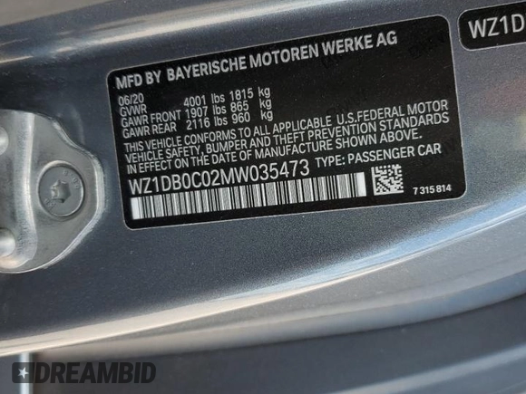 2021 Toyota Supra 3.0 z VIN WZ1DB0C02MW035473, wystawiony jako Copart lot #52582315 z przebiegiem Nie podano mil oraz Szkoda całkowita • Salvage title. Historia ofert i sprzedaży dostępna na DreamBid. Obrazek 12.