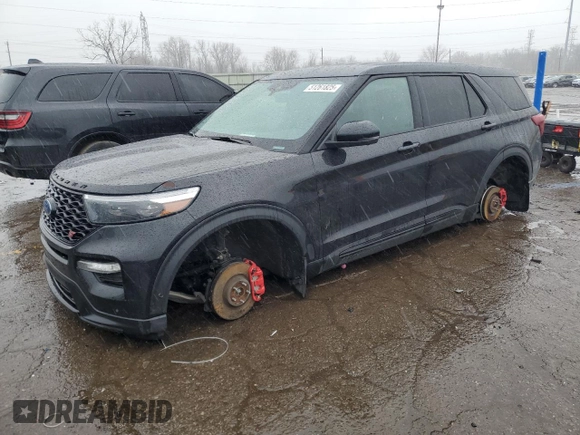 2022 Ford Explorer ST z VIN 1FM5K8GC7NGA49592, wystawiony jako Copart lot #51261825 z przebiegiem Nie podano mil oraz Czysty tytuł • Clean title. Historia ofert i sprzedaży dostępna na DreamBid. Obrazek 1.