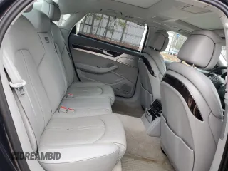 2014 Audi A8 3.0L TDI with VIN WAURMAFD1EN011155, listed as a Copart auction lot 49234365 with 106,967 mi miles and Salvage title. Bid and sale history available at DreamBid. Image 11.