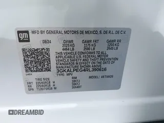 2024 GMC Terrain SLT с VIN 3GKALPEG4RL390616, выставлен на аукционе IAAI как лот 41509509 с пробегом 464 миль миль и . История ставок и продаж доступна на DreamBid. Изображение 9.