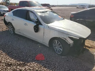 2015 Infiniti Q50 Premium with VIN JN1BV7ARXFM396992, listed as a Copart auction lot 71112754 with Not Provided miles and Salvage Title. Bid and sale history available at DreamBid. Image 4.