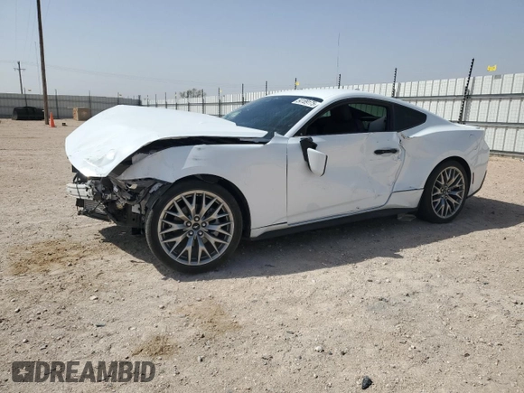 2024 Ford Mustang EcoBoost z VIN 1FA6P8TH9R5133108, wystawiony jako Copart lot #54189175 z przebiegiem 7 736 mil mil oraz Szkoda całkowita • Salvage title. Historia ofert i sprzedaży dostępna na DreamBid. Obrazek 1.