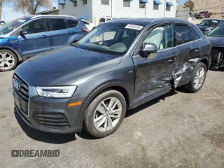 2018 Audi Q3 Premium Plus with VIN WA1JCCFS6JR007404, listed as a Copart auction lot 45345785 with 0 mi miles and Salvage Title. Bid and sale history available at carsss.com. Image 1.