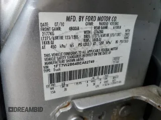 2011 Ford F-250 XL с VIN 1FT7W2B64BEA82749, выставлен на аукционе Copart как лот 59157325 с пробегом 75 208 миль миль и Списание • Salvage title. История ставок и продаж доступна на DreamBid. Изображение 12.