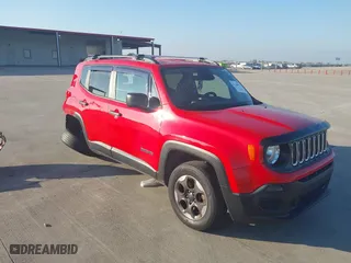 2018 Jeep Renegade Sport with VIN ZACCJBAB2JPH20563, listed as a IAAI auction lot 41140963 with 1 mi miles. Bid and sale history available at carsss.com. Image 1.