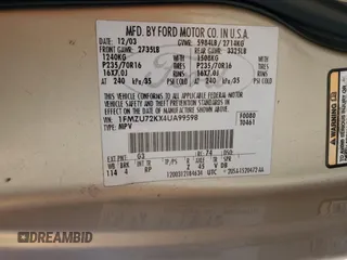 2004 Ford Explorer XLS с VIN 1FMZU72KX4UA99598, выставлен на аукционе Copart как лот 54667785 с пробегом 138 872 миль миль и Списание • Salvage title. История ставок и продаж доступна на DreamBid. Изображение 13.
