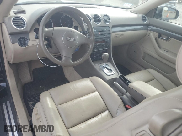 2004 Audi A4 1.8T z VIN WAUAC48H14K006412, wystawiony jako Copart lot #52686295 z przebiegiem 99 596 mil mil oraz Czysty tytuł • Clean title. Historia ofert i sprzedaży dostępna na DreamBid. Obrazek 8.