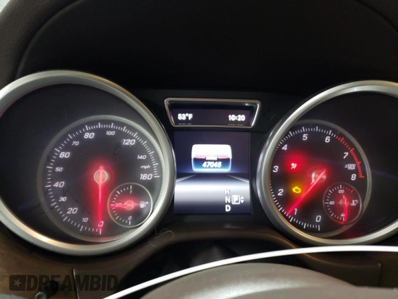 2016 Mercedes-Benz GLE 400 with VIN 4JGDA5GB1GA635070, listed as a Copart auction lot 48164945 with 47,045 mi miles and Salvage title. Bid and sale history available at DreamBid. Image 9.