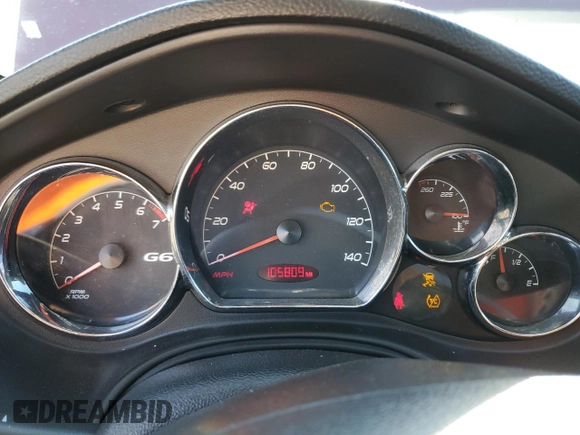 2008 Pontiac G6 GT with VIN 1G2ZH36N484248538, listed as a Copart auction lot 69340034 with 105,809 mi miles and Salvage Title. Bid and sale history available at carsss.com. Image 9.