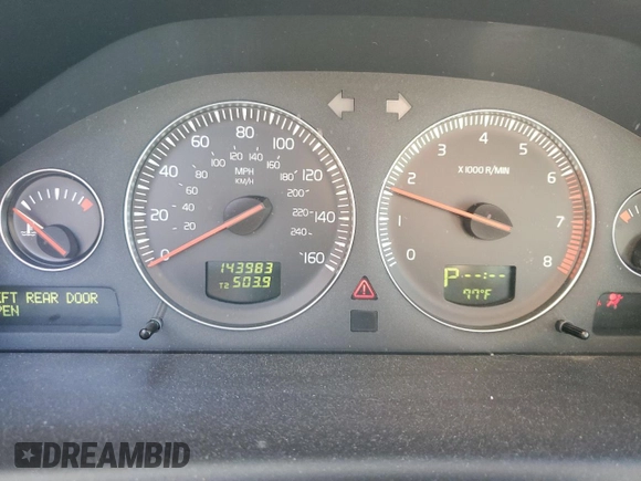 2005 Volvo S60 with VIN YV1RH592052442462, listed as a Copart auction lot 50829495 with 143,983 mi miles and Salvage Title. Bid and sale history available at carsss.com. Image 9.