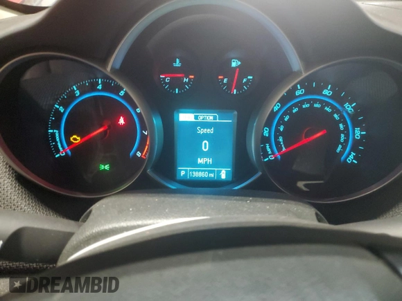 2013 Chevrolet Cruze 1LT with VIN 1G1PC5SB9D7134884, listed as a Copart auction lot 47680795 with 138,860 mi miles and Clean Title. Bid and sale history available at DreamBid. Image 9.