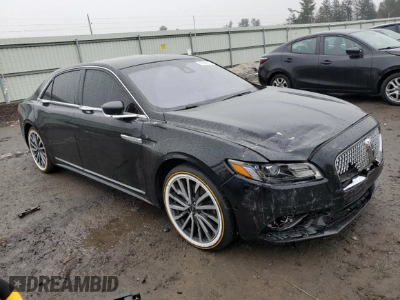 2017 Lincoln Continental with VIN 1LN6L9TP5H5637314, listed as a Copart auction lot 42365555 with 89,000 mi miles and Salvage Title. Bid and sale history available at DreamBid. Image 4.