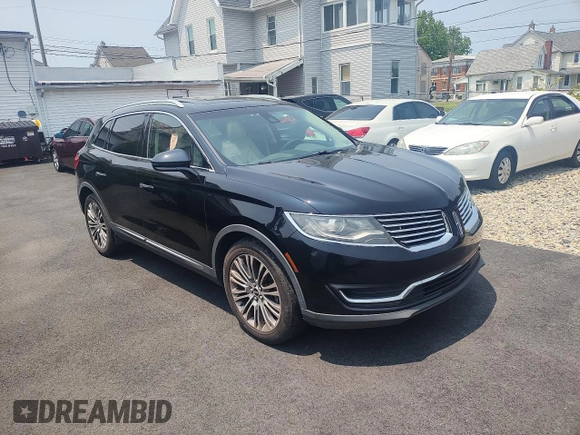 2016 Lincoln MKX Reserve z VIN 2LMTJ8LRXGBL60419, wystawiony jako Copart lot #59729465 z przebiegiem 128 657 mil mil oraz Czysty tytuł • Clean title. Historia ofert i sprzedaży dostępna na DreamBid. Obrazek 1.