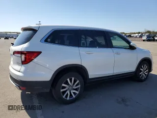 2021 Honda Pilot EX-L with VIN 5FNYF6H59MB051833, listed as a Copart auction lot 50360485 with 153,971 mi miles and Salvage Title. Bid and sale history available at DreamBid. Image 3.