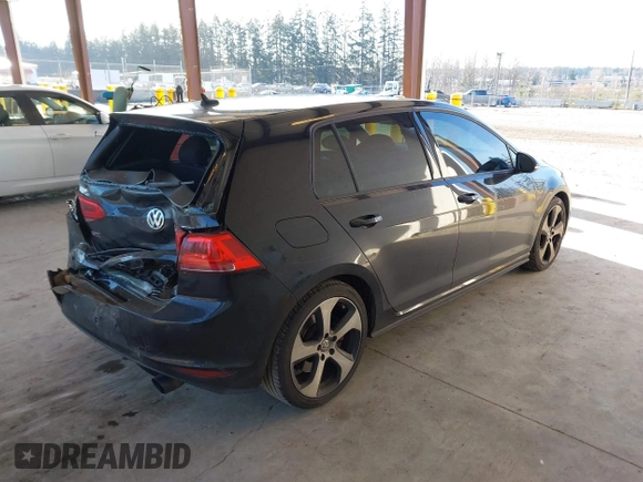2015 Volkswagen Golf GTI Autobahn w/Performance Pkg with VIN 3VW447AU3FM100063, listed as a IAAI auction lot 41402553 with 70,797 mi miles. Bid and sale history available at carsss.com. Image 4.