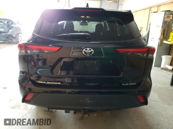 2021 Toyota Highlander XLE with VIN 5TDGZRBH5MS529474, listed as a Copart auction lot 60610165 with 92,275 mi miles and Salvage title. Bid and sale history available at DreamBid. Image 6.