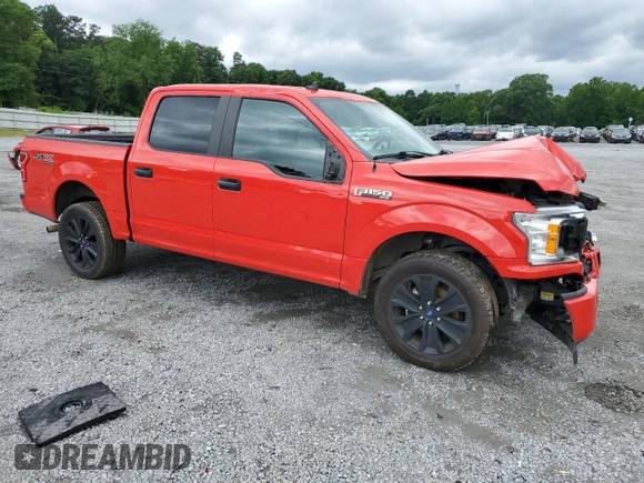 2020 Ford F-150 XL with VIN 1FTEW1E50LKF31657, listed as a Copart auction lot 59085335 with 58,395 mi miles and Salvage title. Bid and sale history available at DreamBid. Image 4.