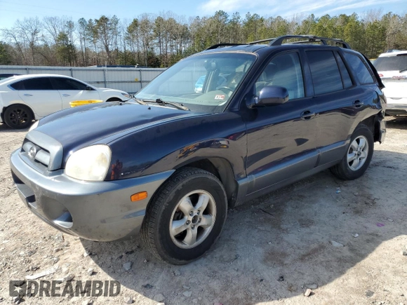 2005 Hyundai Santa Fe GLS with VIN KM8SC13D55U952217, listed as a Copart auction lot 46784205 with 119,714 mi miles and Salvage Title. Bid and sale history available at carsss.com. Image 1.