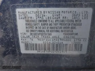 2016 Nissan Sentra SR with VIN 3N1AB7AP0GY241949, listed as a IAAI auction lot 41781514 with 197,163 mi miles. Bid and sale history available at carsss.com. Image 9.