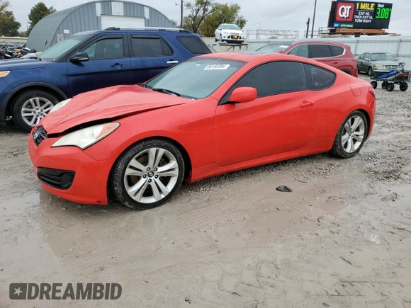 2010 Hyundai Genesis Coupe Premium with VIN KMHHT6KD1AU021037, listed as a Copart auction lot 80195994 with 174,463 mi miles and Salvage title. Bid and sale history available at DreamBid. Image 1.