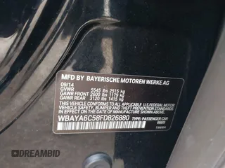 2015 BMW 7 Series 740i с VIN WBAYA6C58FD826880, выставлен на аукционе IAAI как лот 41360429 с пробегом 125 130 миль миль и . История ставок и продаж доступна на DreamBid. Изображение 9.