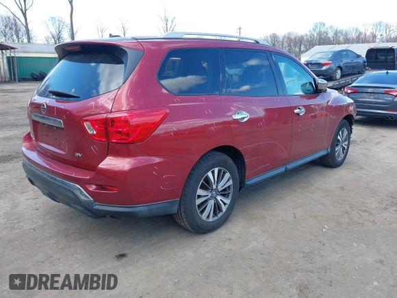 2017 Nissan Pathfinder SV with VIN 5N1DR2MN9HC665042, listed as a IAAI auction lot 41869485 with 117,384 mi miles and . Bid and sale history available at DreamBid. Image 4.