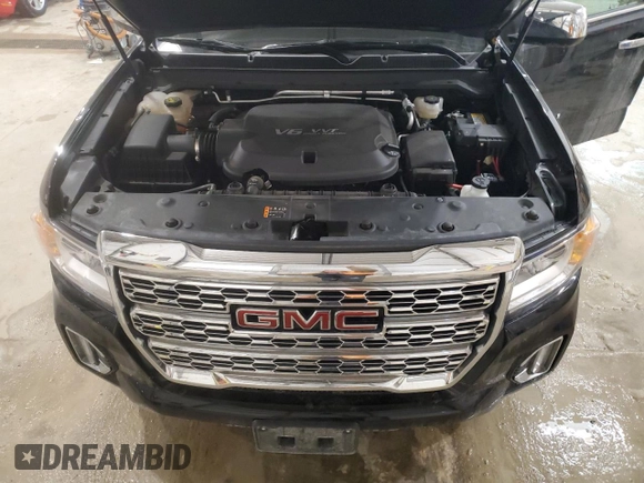 2022 GMC Canyon 4WD Denali with VIN 1GTG6EEN5N1112356, listed as a Copart auction lot 87871435 with 25,352 mi miles and Salvage Title. Bid and sale history available at carsss.com. Image 11.