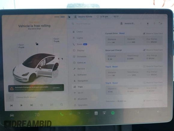 2023 Tesla Model 3 с VIN 5YJ3E1EAXPF553997, выставлен на аукционе IAAI как лот 41903219 с пробегом 31 981 миль миль и . История ставок и продаж доступна на DreamBid. Изображение 18.