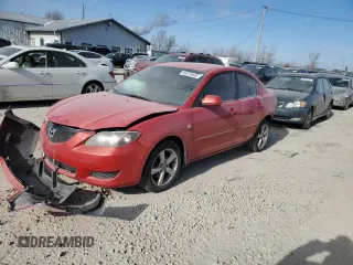 2006 Mazda 3 i with VIN JM1BK12F461450490, listed as a Copart auction lot 89070845 with Not Provided miles and Salvage Title. Bid and sale history available at carsss.com. Image 1.