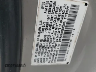 2006 Honda Odyssey Touring z VIN 5FNRL38886B000011, wystawiony jako Copart lot #57399225 z przebiegiem 256 217 mil mil oraz Szkoda całkowita • Salvage title. Historia ofert i sprzedaży dostępna na DreamBid. Obrazek 13.