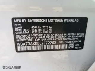2020 BMW 2 Series 228i xDrive with VIN WBA73AK05L7F72203, listed as a Copart auction lot 65248272 with 27,138 mi miles. Bid and sale history available at carsss.com. Image 10.