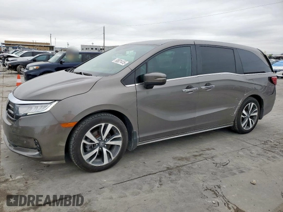 2022 Honda Odyssey Touring with VIN 5FNRL6H80NB021824, listed as a Copart auction lot 50521415 with 37,124 mi miles and Salvage Title. Bid and sale history available at DreamBid. Image 1.