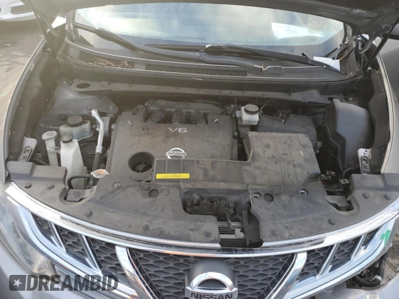2012 Nissan Murano S with VIN JN8AZ1MWXCW203434, listed as a Copart auction lot 45884175 with 61,652 mi miles and Salvage Title. Bid and sale history available at DreamBid. Image 11.