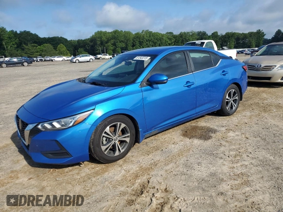2020 Nissan Sentra SV with VIN 3N1AB8CV4LY223031, listed as a Copart auction lot 61343315 with 120,547 mi miles and Salvage title. Bid and sale history available at DreamBid. Image 1.