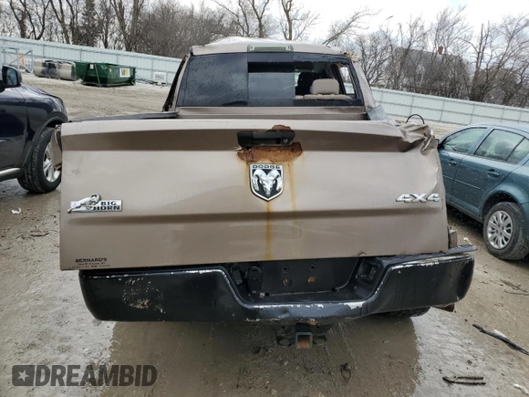 2009 Dodge 1500 SLT with VIN 1D3HV13T49S771702, listed as a Copart auction lot 52718855 with 209,980 mi miles and Non Repairable. Bid and sale history available at carsss.com. Image 6.