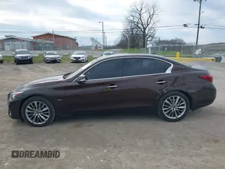 2018 Infiniti Q50 3.0t Luxe with VIN JN1EV7AR2JM445138, listed as a IAAI auction lot 41851019 with 75,018 mi miles. Bid and sale history available at carsss.com. Image 14.