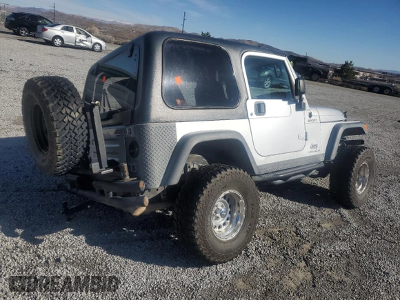 2005 Jeep Wrangler Sport with VIN 1J4FA49S05P375785, listed as a Copart auction lot 42350995 with 0 mi miles and Salvage Title. Bid and sale history available at carsss.com. Image 3.