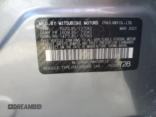2021 Mitsubishi Mirage ES z VIN ML32AUHJ7MH008519, wystawiony jako Copart lot #56469705 z przebiegiem 128 811 mil mil oraz Szkoda całkowita • Salvage title. Historia ofert i sprzedaży dostępna na DreamBid. Obrazek 14.