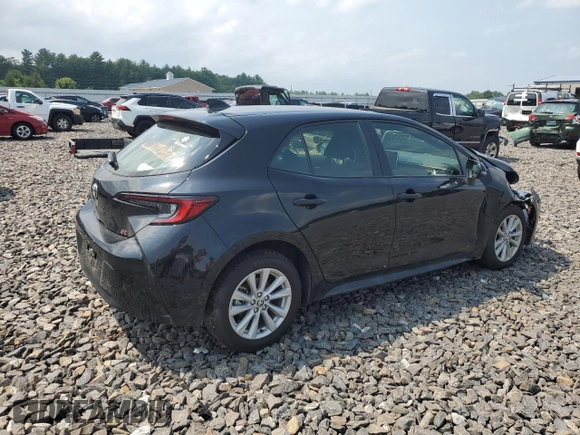 2024 Toyota Corolla Hatchback SE with VIN JTND4MBE7R3214545, listed as a Copart auction lot 65226474 with 8,283 mi miles and Salvage Title. Bid and sale history available at carsss.com. Image 3.
