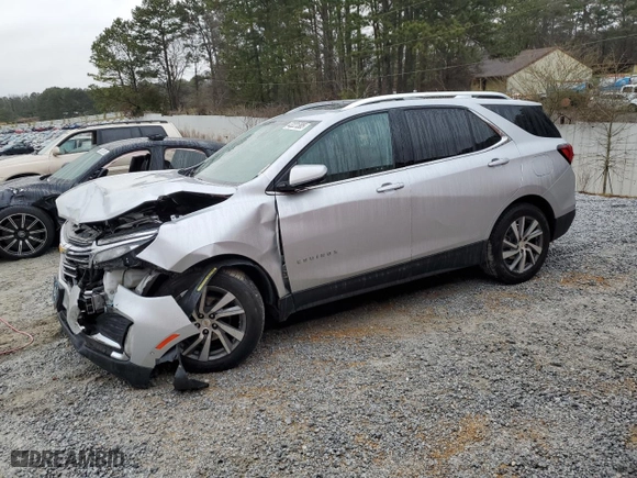 2022 Chevrolet Equinox Premier with VIN 2GNAXNEV0N6134174, listed as a Copart auction lot 43221385 with 98,761 mi miles and Salvage Title. Bid and sale history available at carsss.com. Image 1.