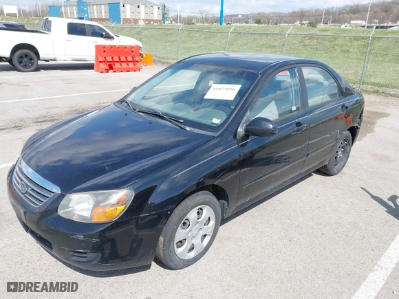 2009 Kia Spectra EX with VIN KNAFE221495631702, listed as a IAAI auction lot 41875896 with 234,550 mi miles. Bid and sale history available at carsss.com. Image 2.