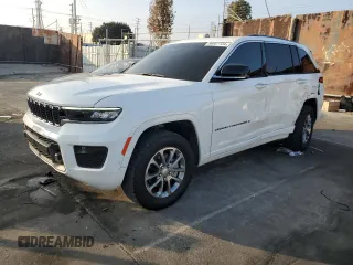 2023 Jeep Grand Cherokee Overland with VIN 1C4RJHDG8PC502208, listed as a Copart auction lot 86927734 with 53,732 mi miles and Salvage title. Bid and sale history available at DreamBid. Image 1.